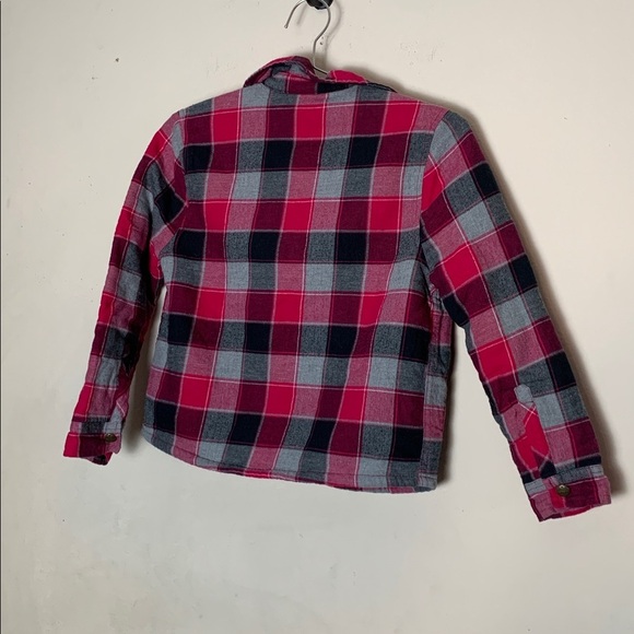 Carhartt Girls Sherpa Lined Flannel Shirt Jacket Size Small (7-8) - Picture 6 of 6